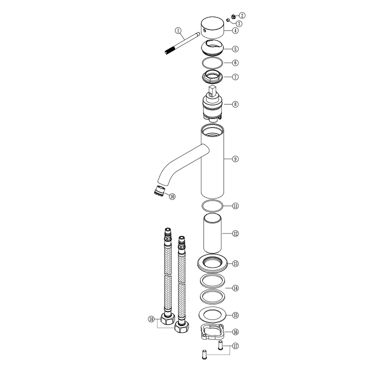 Новый дизайн керамического кар – обзор и цена Basin Mixer Cartridge